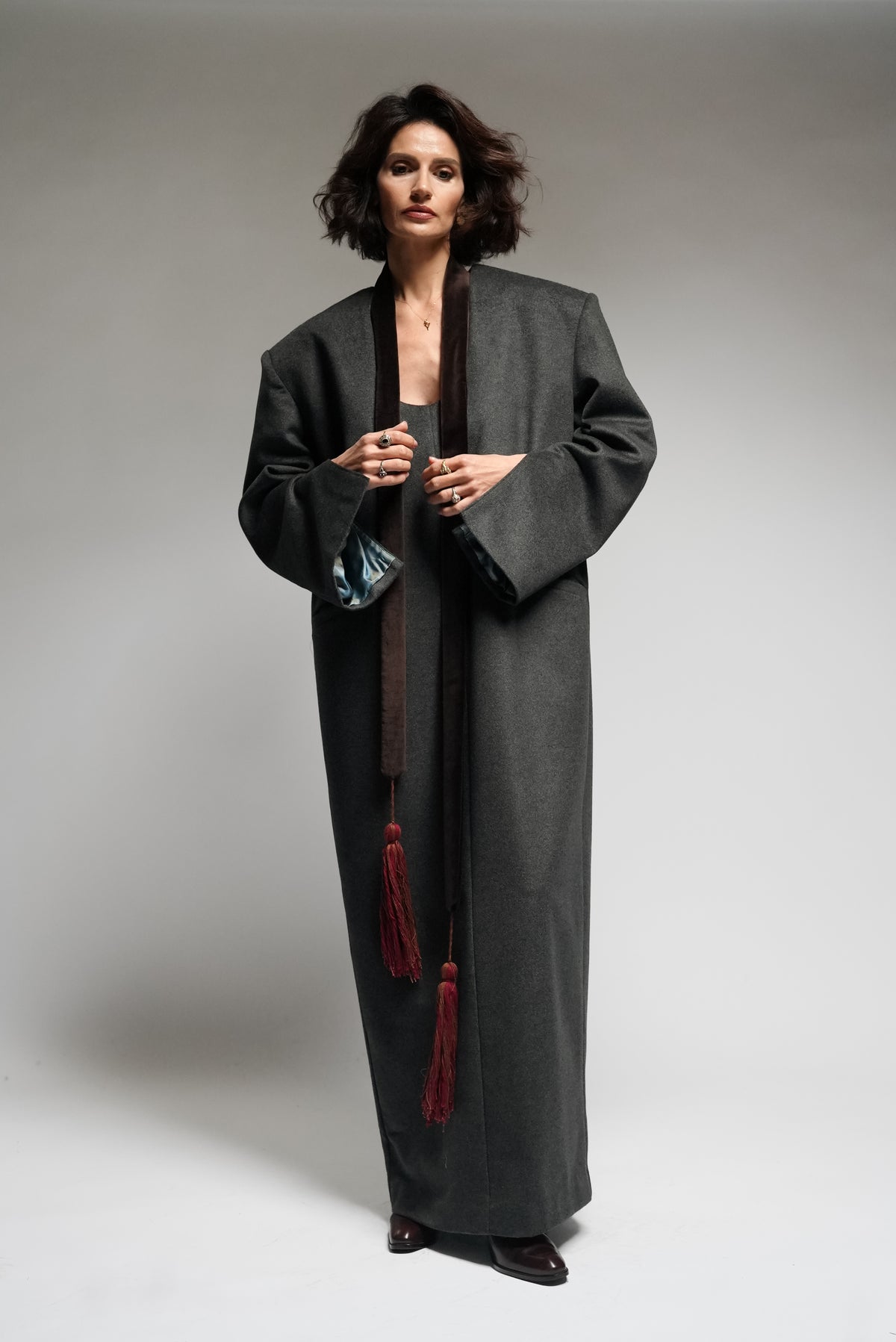 Sculptural Wool Dress