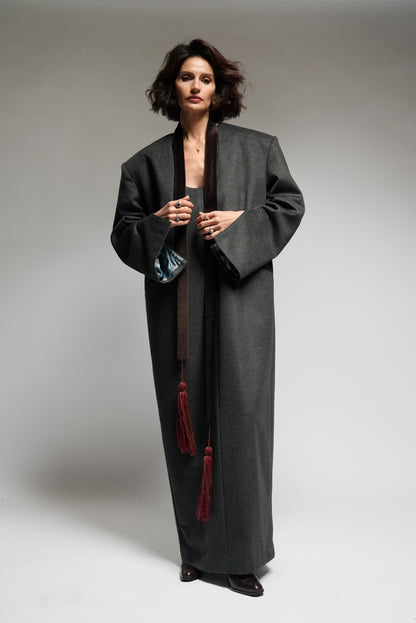 Sculptural Wool Dress