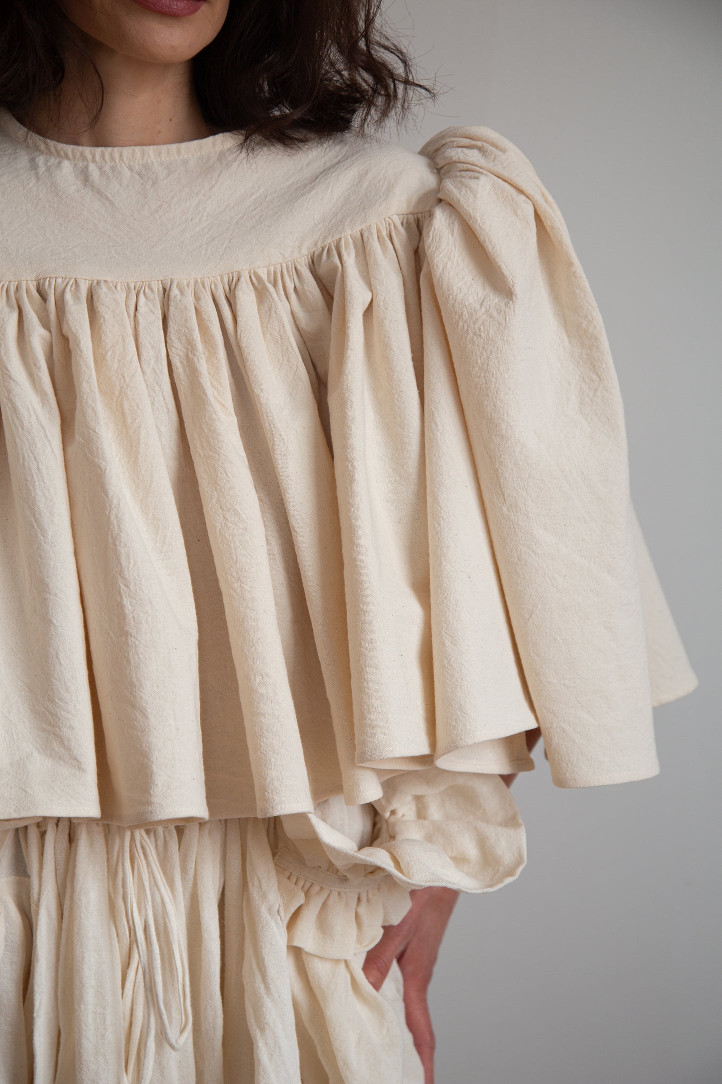 Ocean Top in handwoven cotton