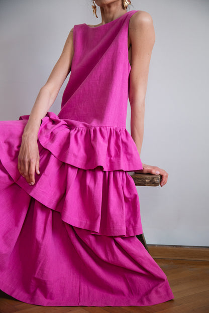 Kahlo Dress in premium linen