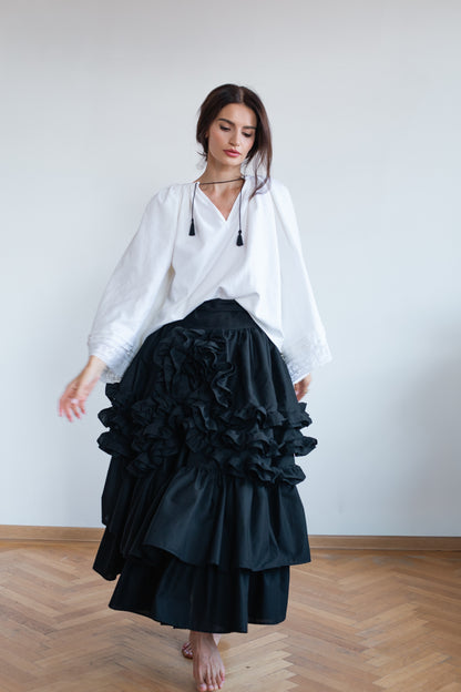Stormy skirt with detachable ruffles
