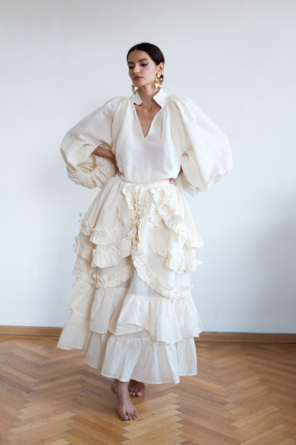 Stormy skirt with detachable ruffles