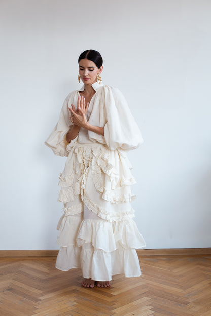 Stormy skirt with detachable ruffles