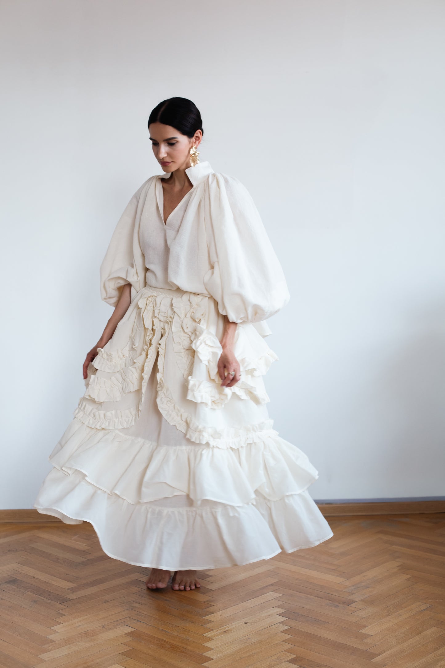 Stormy skirt with detachable ruffles