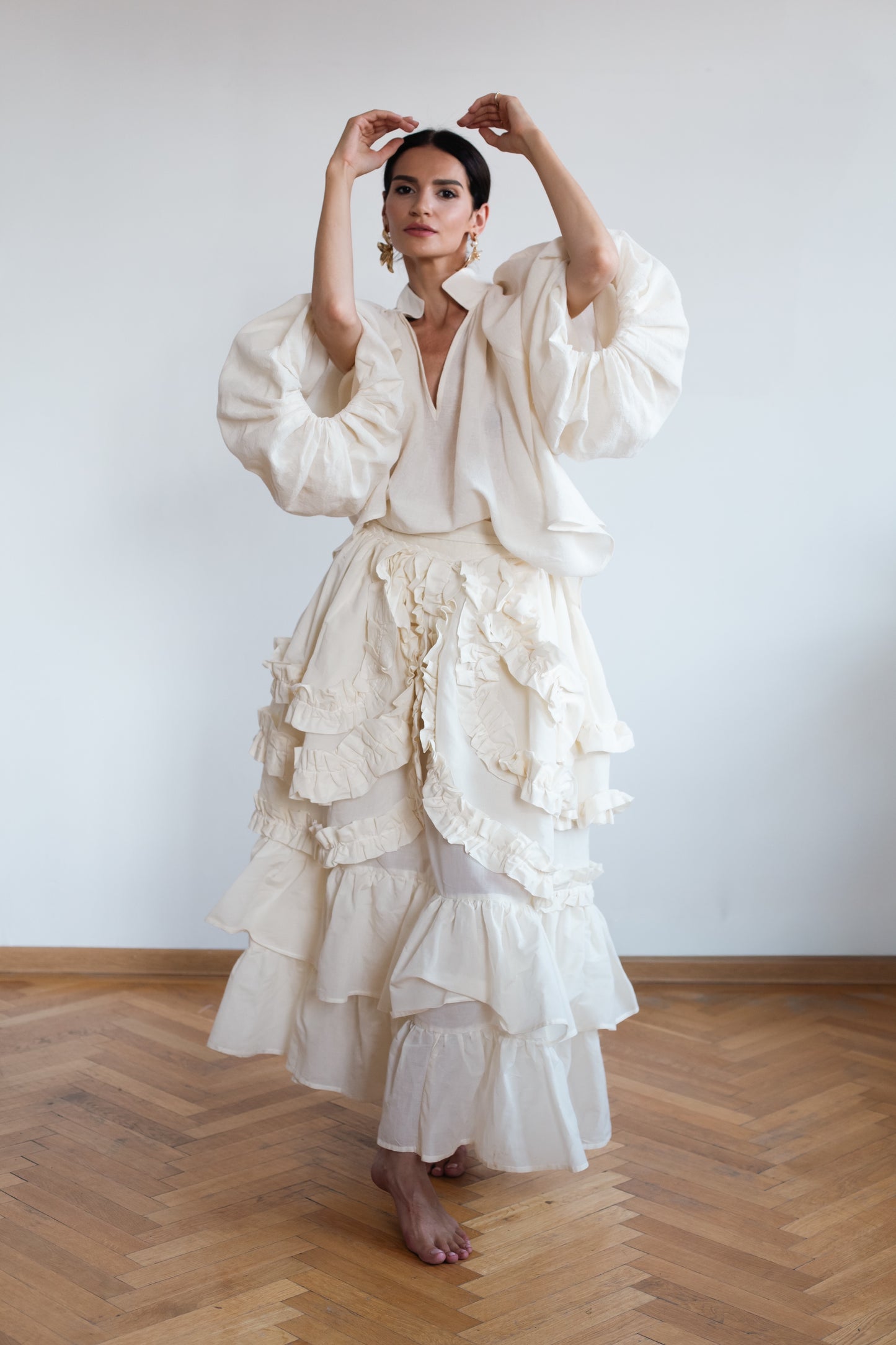 Stormy skirt with detachable ruffles