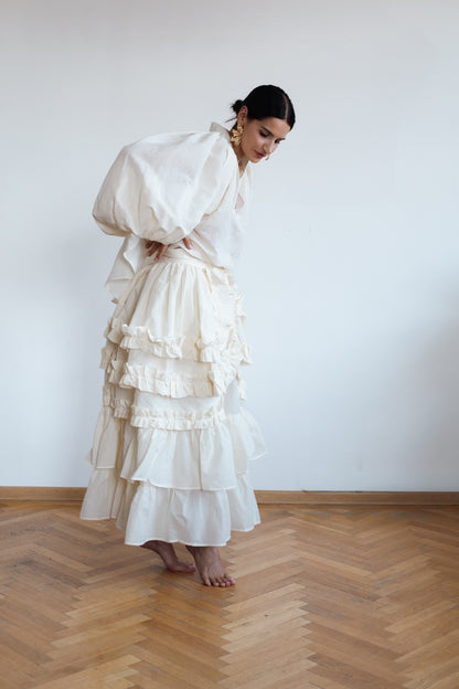 Stormy skirt with detachable ruffles