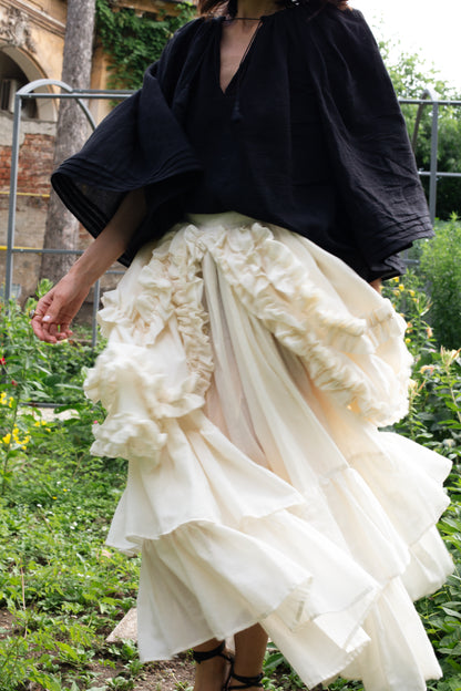 Stormy skirt with detachable ruffles
