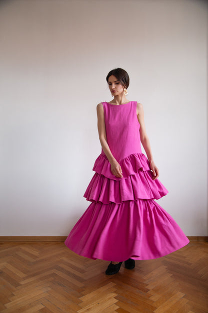 Kahlo Dress in premium linen