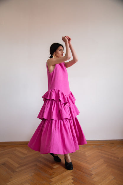 Kahlo Dress in premium linen