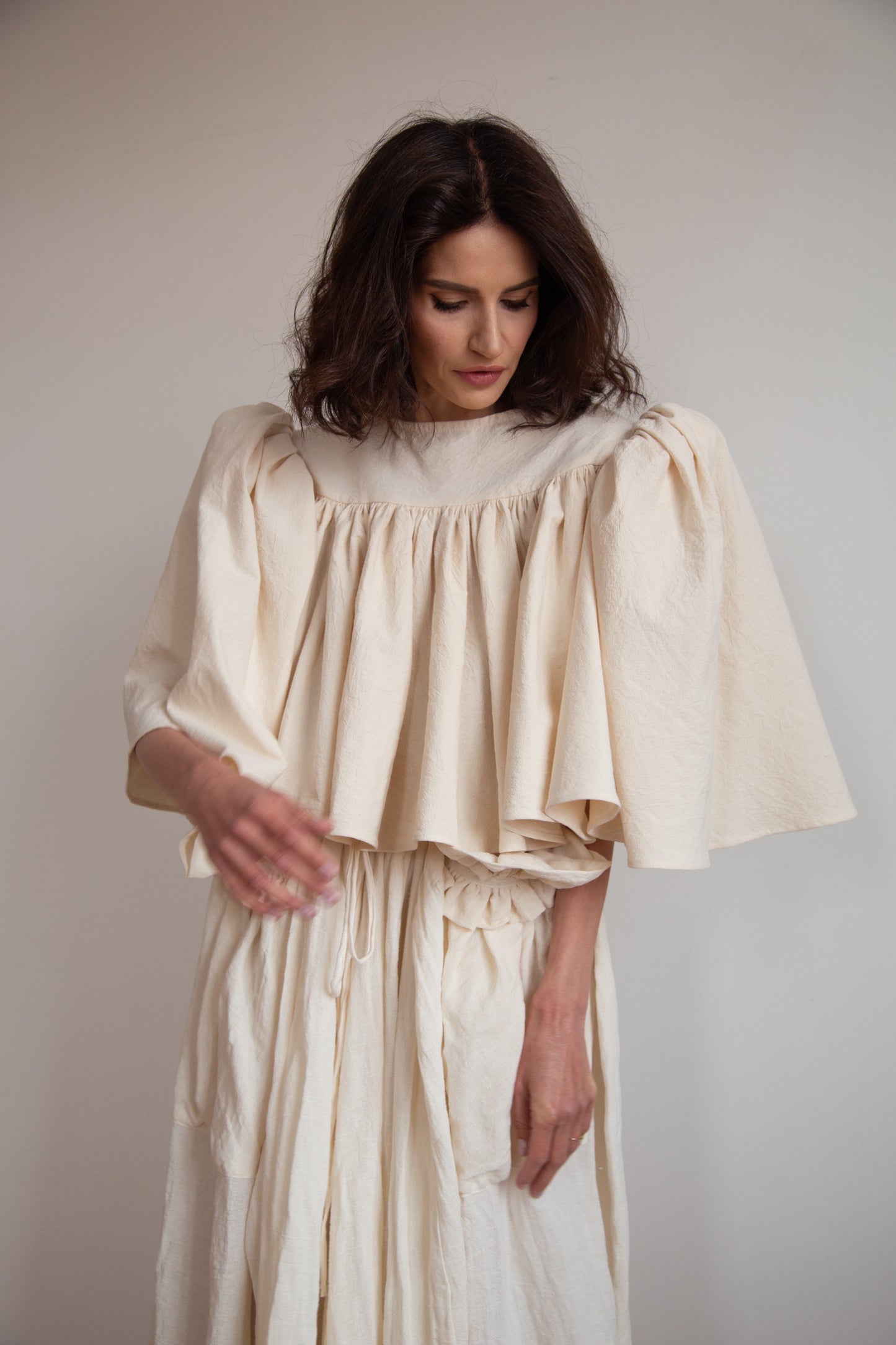 Ocean Top in handwoven cotton