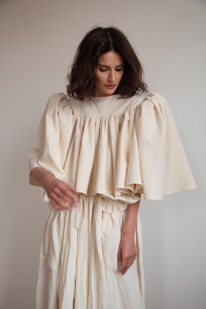 Ocean Top in handwoven cotton