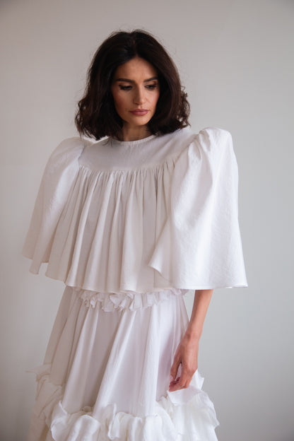 Ocean Top in handwoven cotton