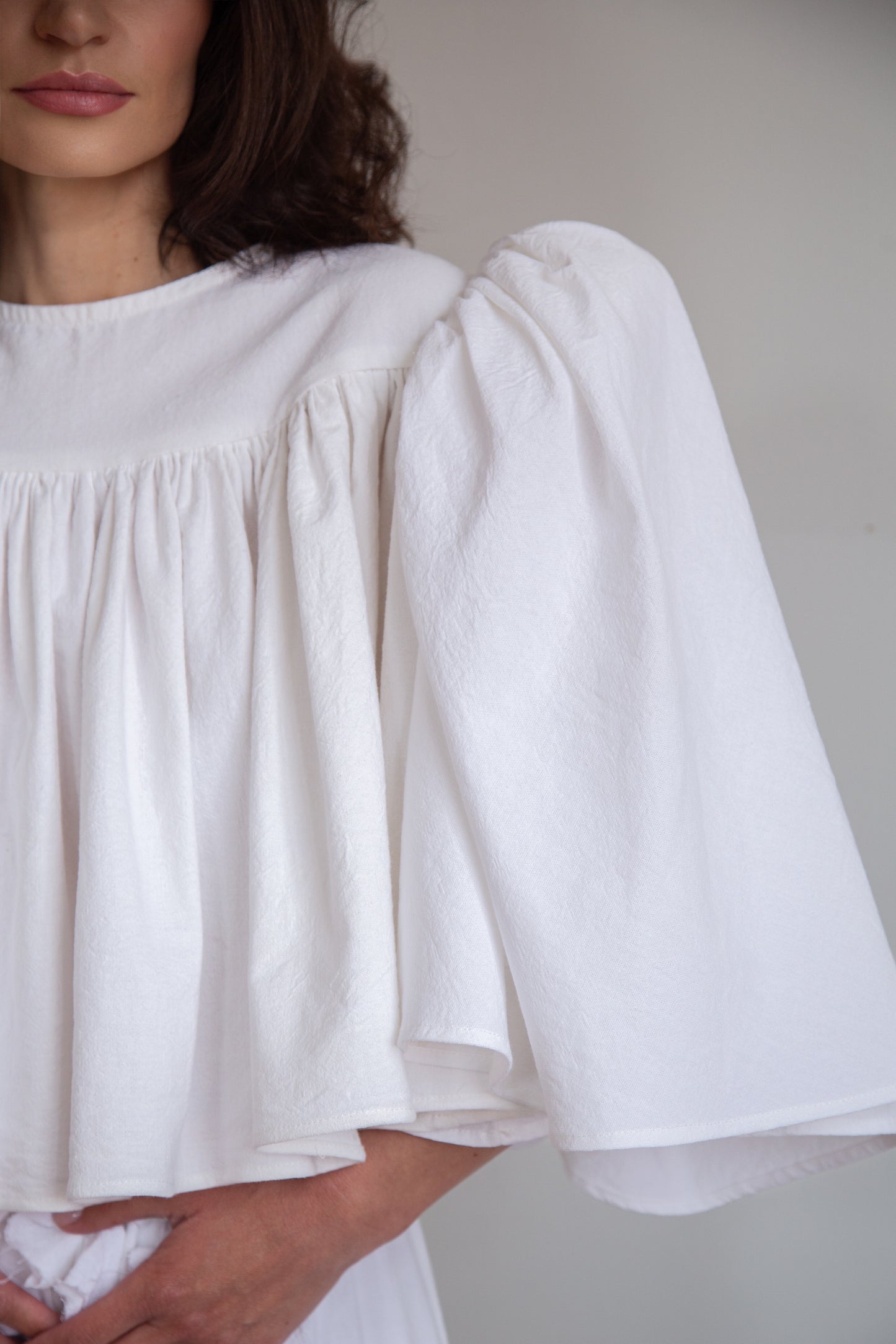 Ocean Top in handwoven cotton