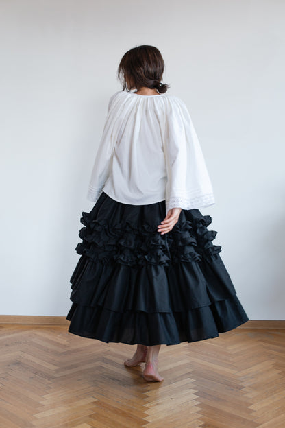 Stormy skirt with detachable ruffles