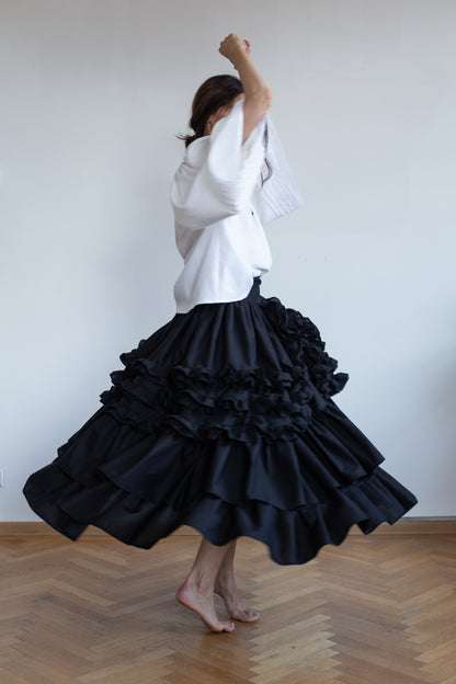 Stormy skirt with detachable ruffles