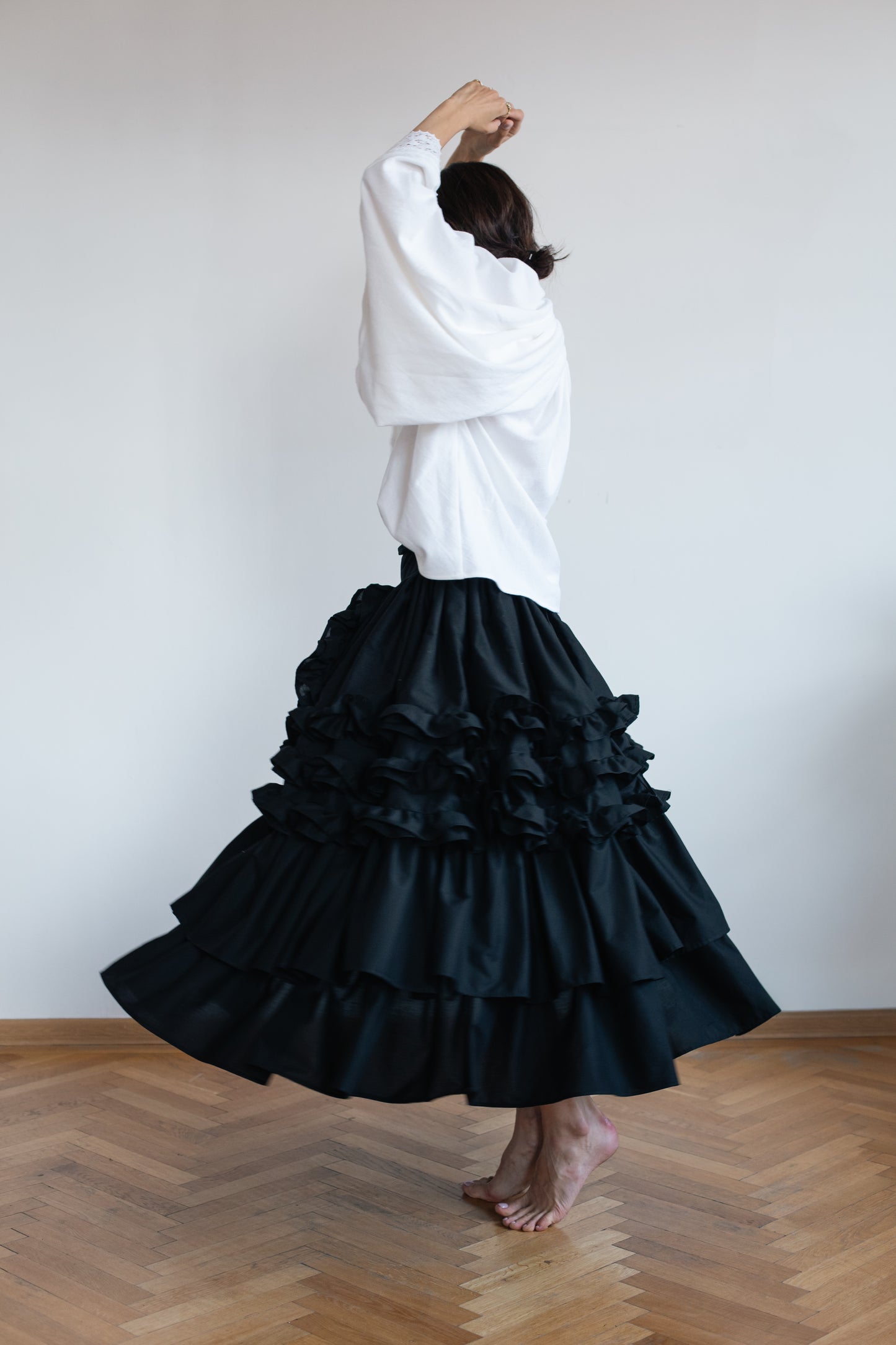 Stormy skirt with detachable ruffles