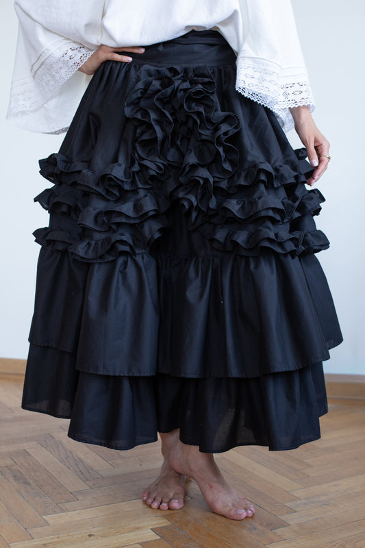 Cassandra skirt with detachable ruffles