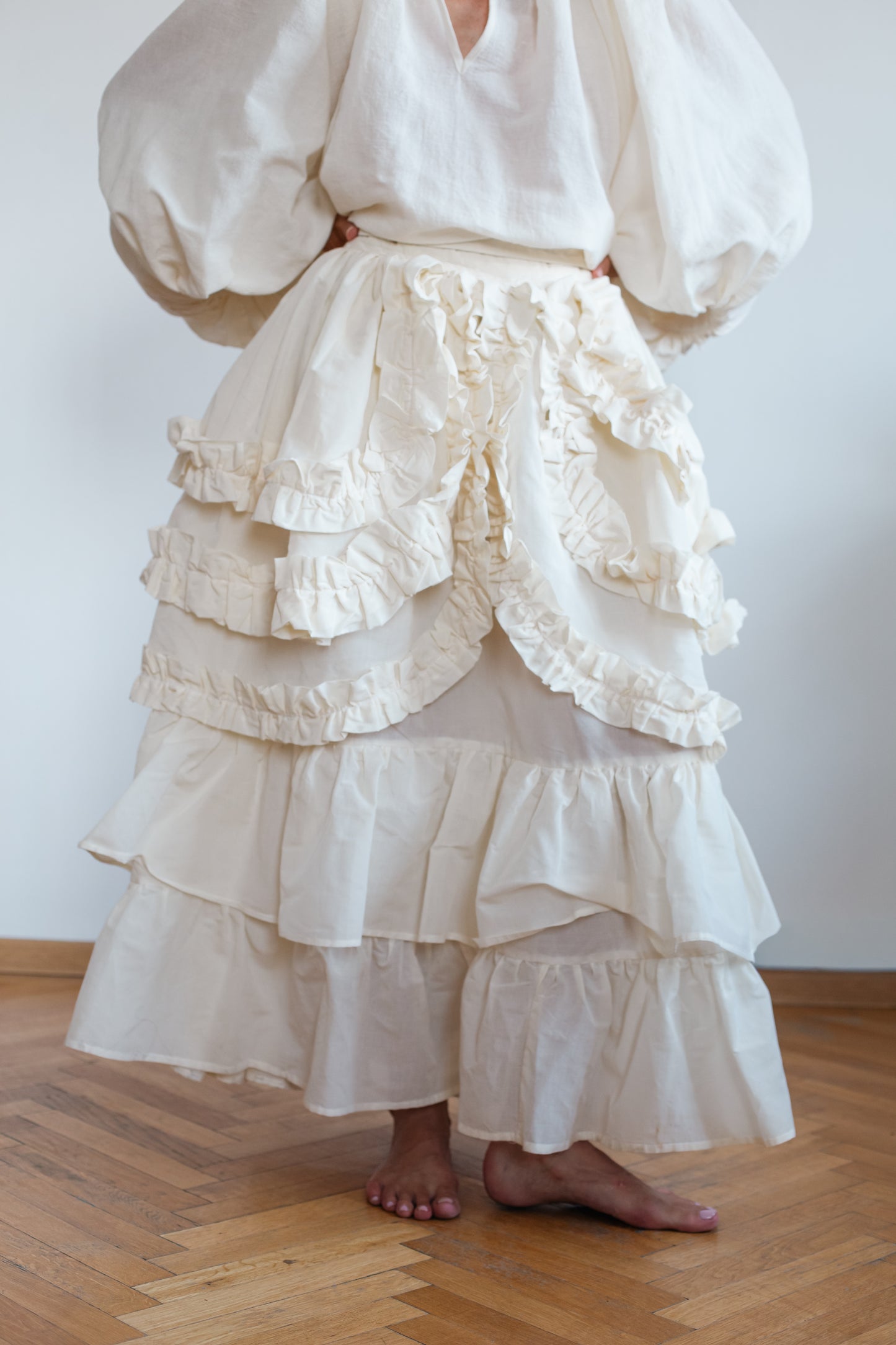 Stormy skirt with detachable ruffles