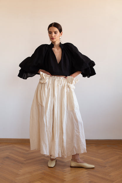 Hemp Flowers in the Pockets Skirt