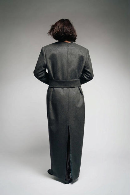 Sculptural Wool Dress