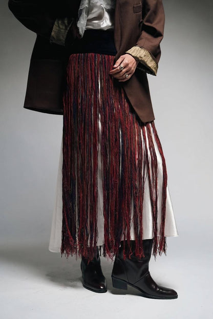 Fringed Velvet Sash